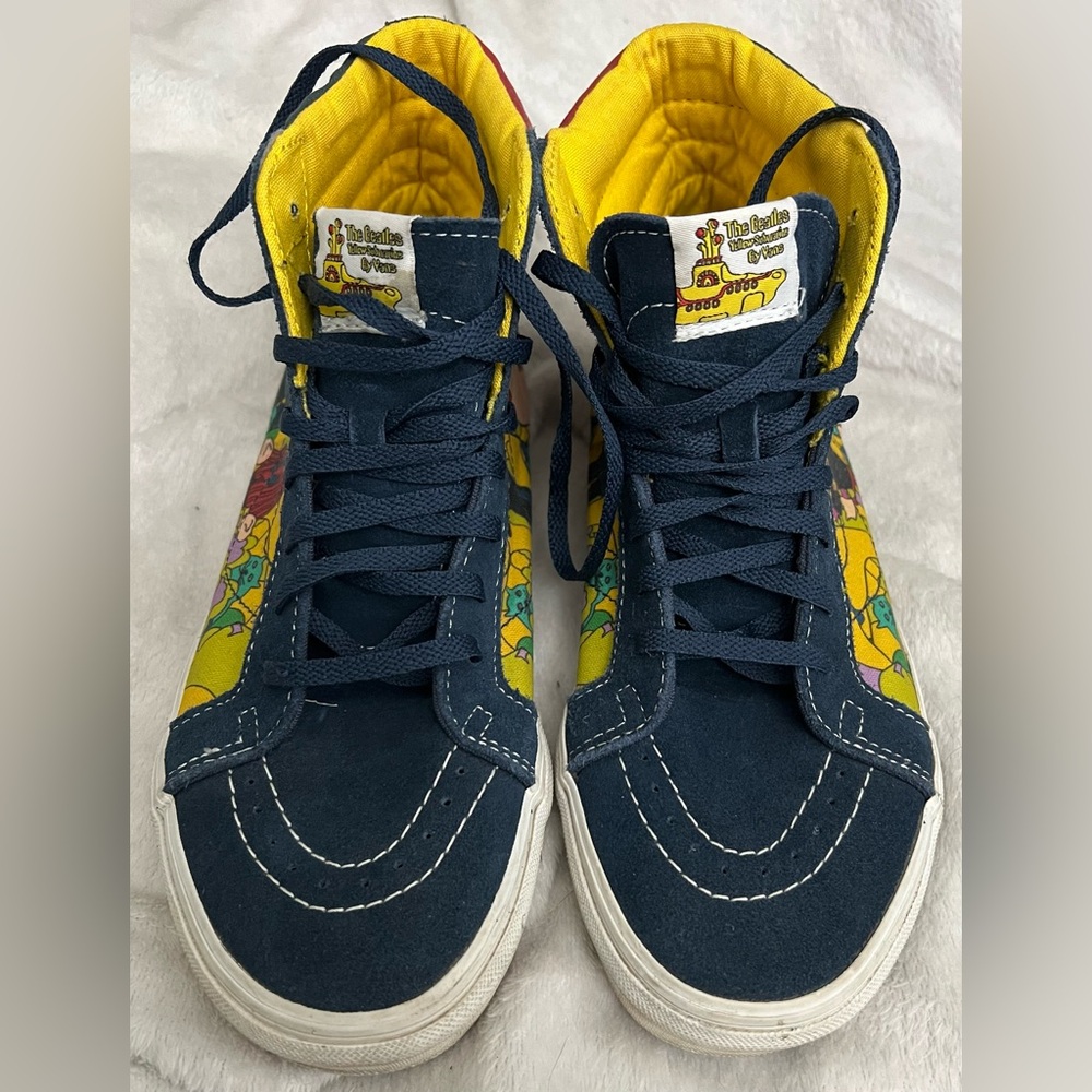 Vans The Beatles Yellow Submarine High-Top Sneakers Skateboarding Style